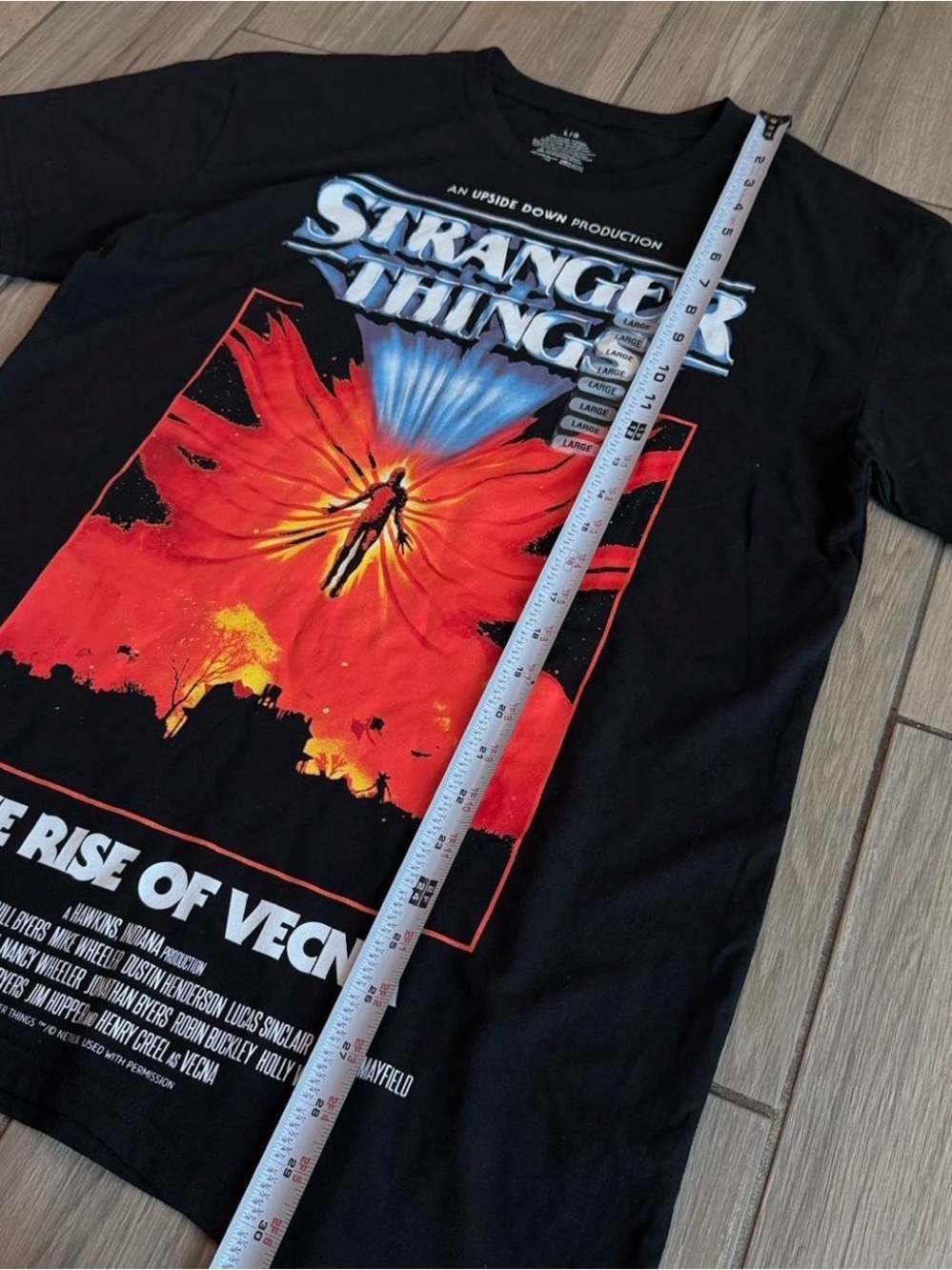 Stranger Things "The Rise of Vecna" Short Sleeve Tee - Black - Picture 3 of 4
